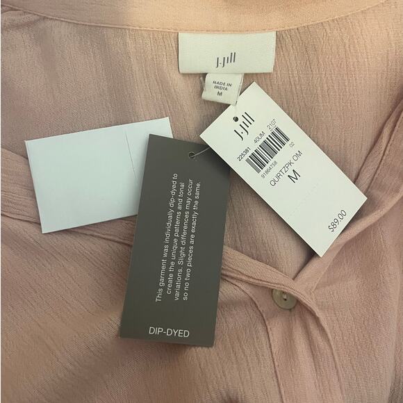 NWT J.Jill Dip Dyed Button Down Blouse - Picture 5 of 5